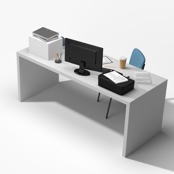 3D office table items model TurboSquid 1198135