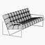 Navy Velvet Apartment Sofa