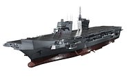 ITS Trieste aircraft carrier gameready