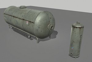 3D model industrial tanks