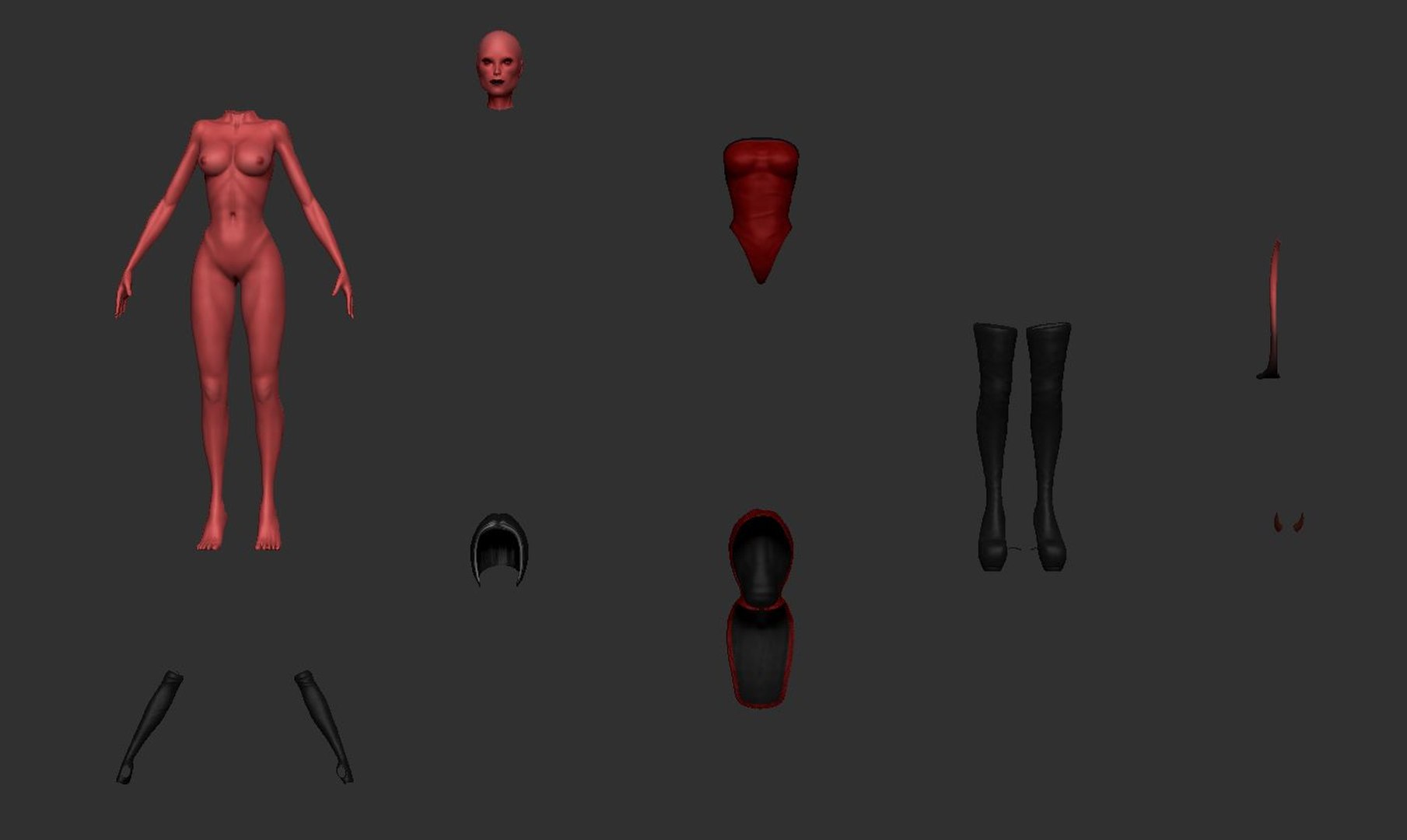 3D evil woman character model - TurboSquid 1289348