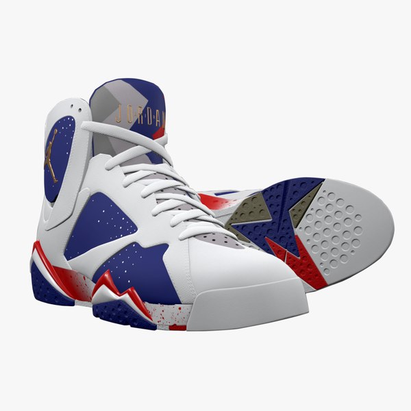 3D Air Jordan 7-retro sneakers-PBR model-3 model