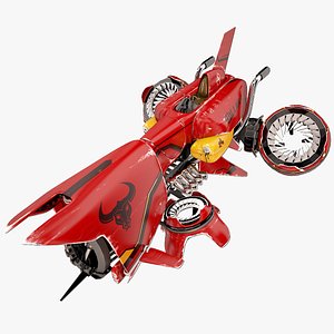 fantasy flying vehicle - 3d model