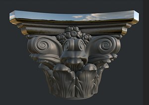3D corinthian column ver4 model