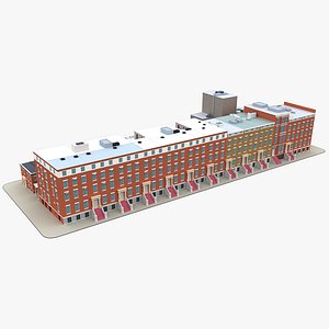 3D model Town House Building New York City