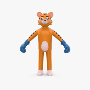 Boxing Tiger Animal Animated