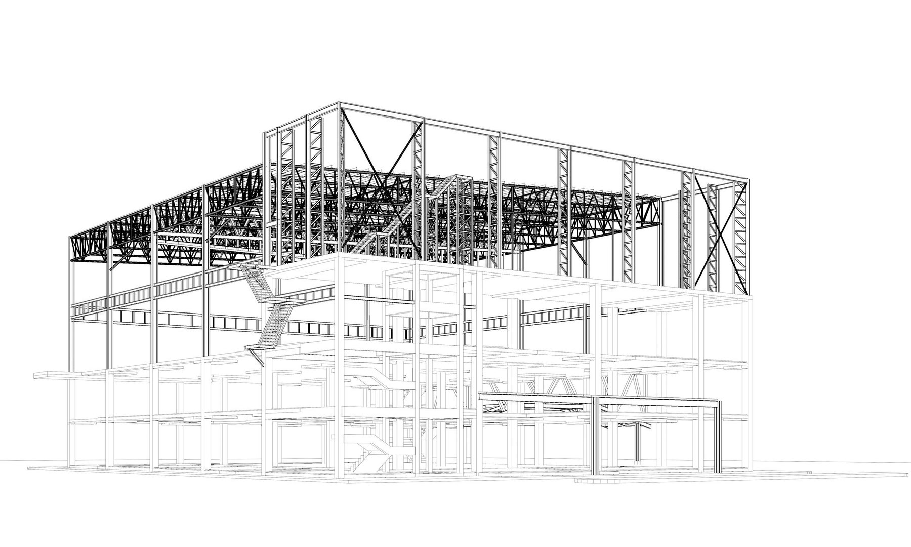 3D Building structure 2304 - TurboSquid 2096411
