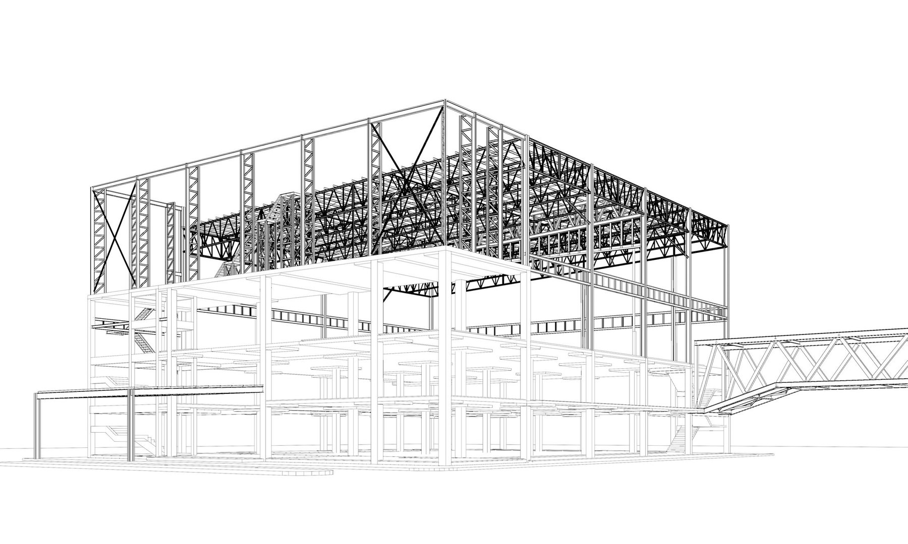 3D Building structure 2304 - TurboSquid 2096411