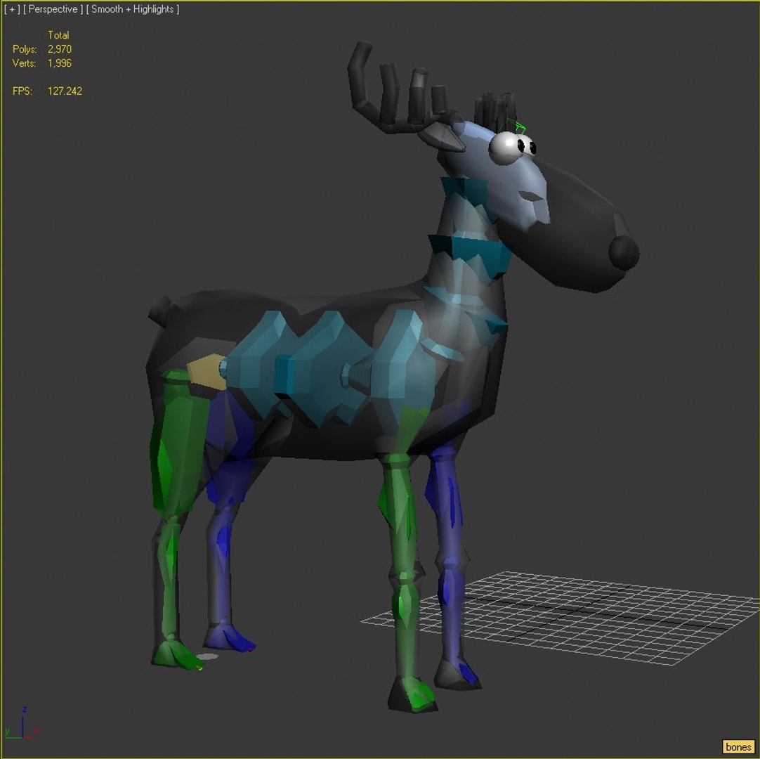 3d Nice Rudolph Cartoon Character