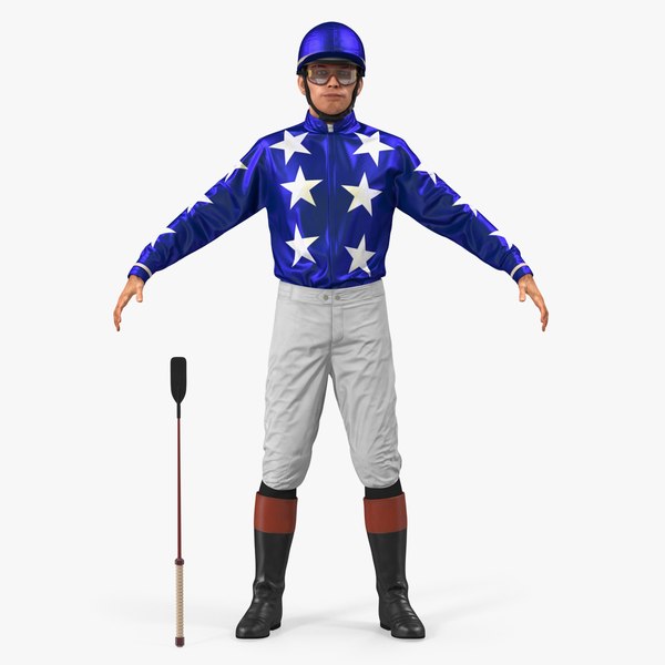 horse jockey rigged 3D