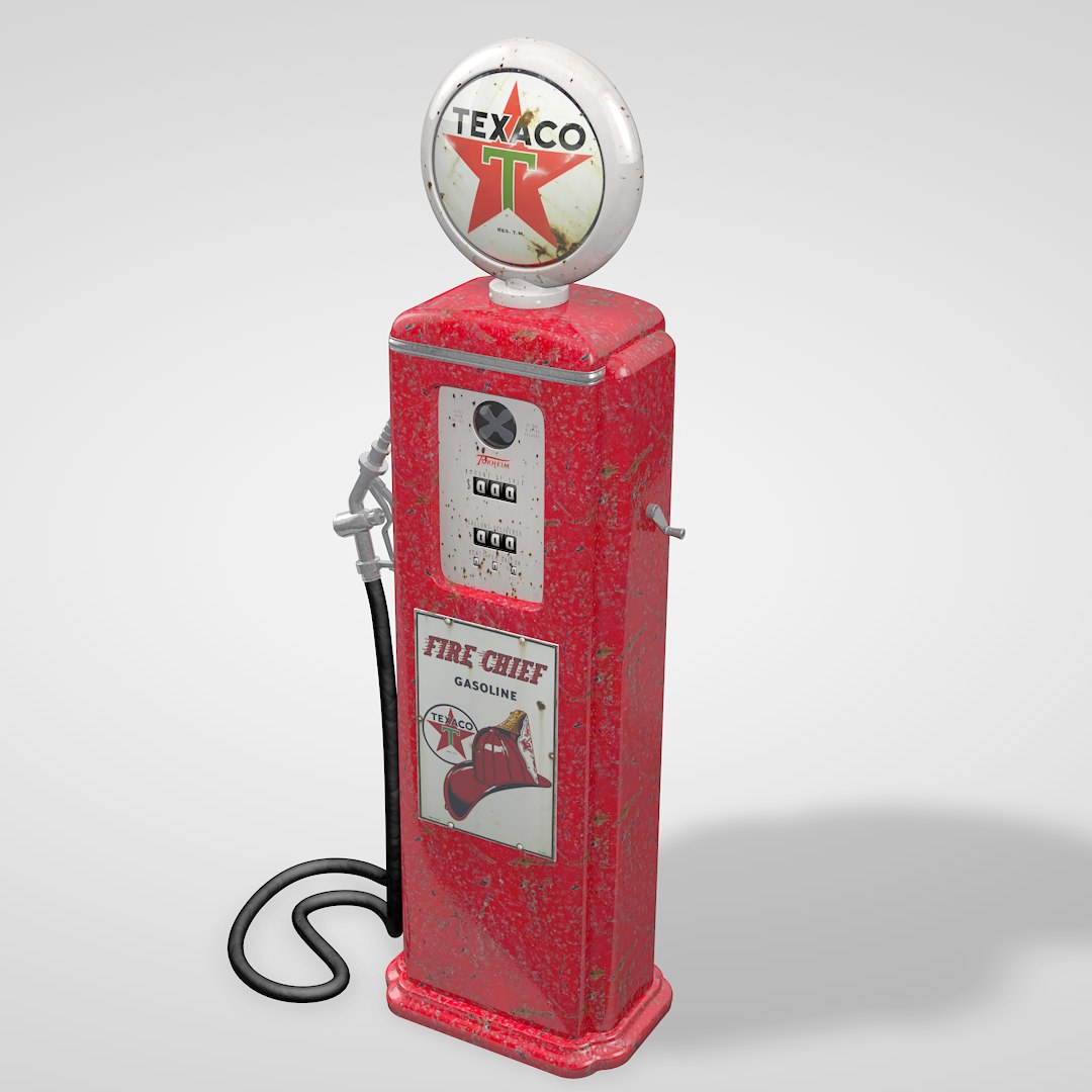 Old Gas Pump 3d Model