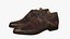 Scarpe stringate in pelle realistiche marroni