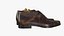 Scarpe stringate in pelle realistiche marroni