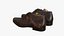 Scarpe stringate in pelle realistiche marroni