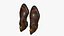 Scarpe stringate in pelle realistiche marroni