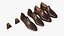 Scarpe stringate in pelle realistiche marroni
