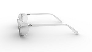 3D Transparent Eyeglasses Medical