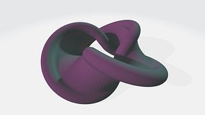 3D Trefoil with mobius strip