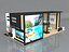 Exhibition Stand Booth Stall 15x9m Height 550cm 4 Side Open