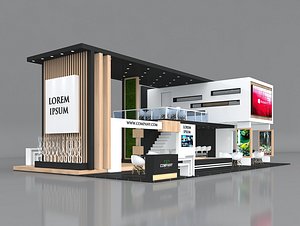 Exhibition Stand Booth Stall 15x9m Height 550cm 4 Side Open