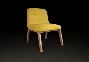 Modern Minimal Chair yellow