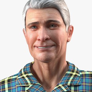 Elderly Man Homewear Rigged