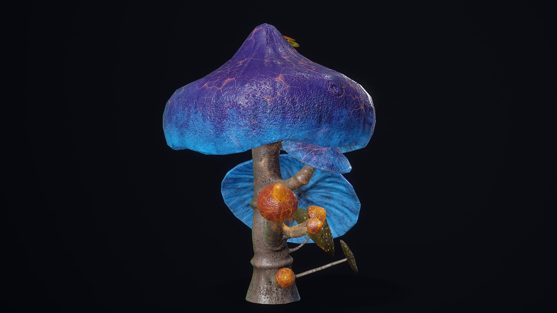 Fantasy Mushroom Fungus Lowpoly PBR 3D model https://p.turbosquid.com/ts-thumb/7o/SQjBvf/a5/r_viewport_003/png/1634732627/1920x1080/fit_q87/c5bfa8c5ba4b07c061c6e7fc9eb097f7578a2d0a/r_viewport_003.jpg