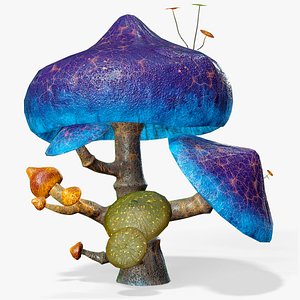 Fantasy Mushroom Fungus Lowpoly PBR