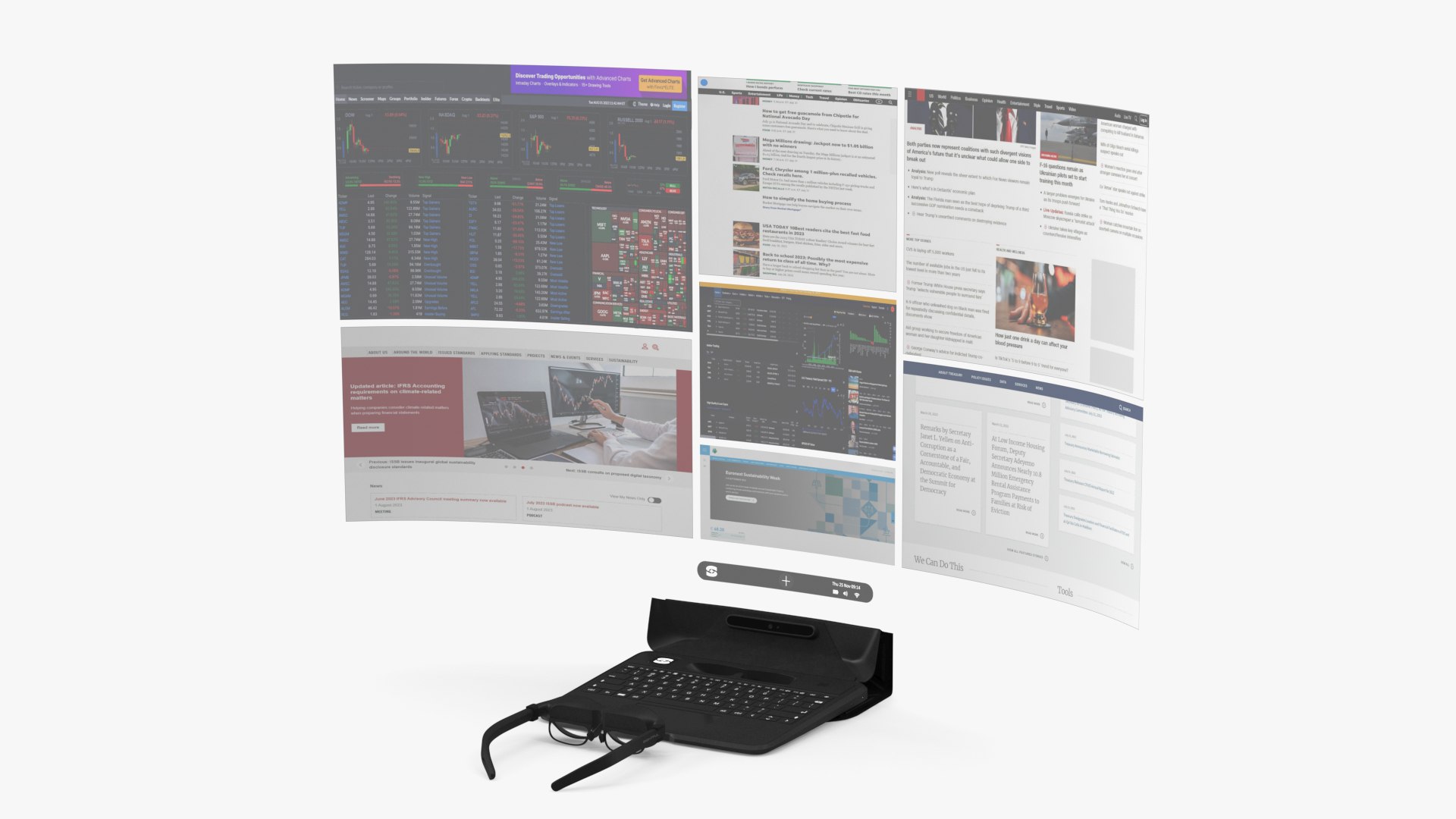 Spacetop Augmented Reality Laptop with Glasses 3D model preview