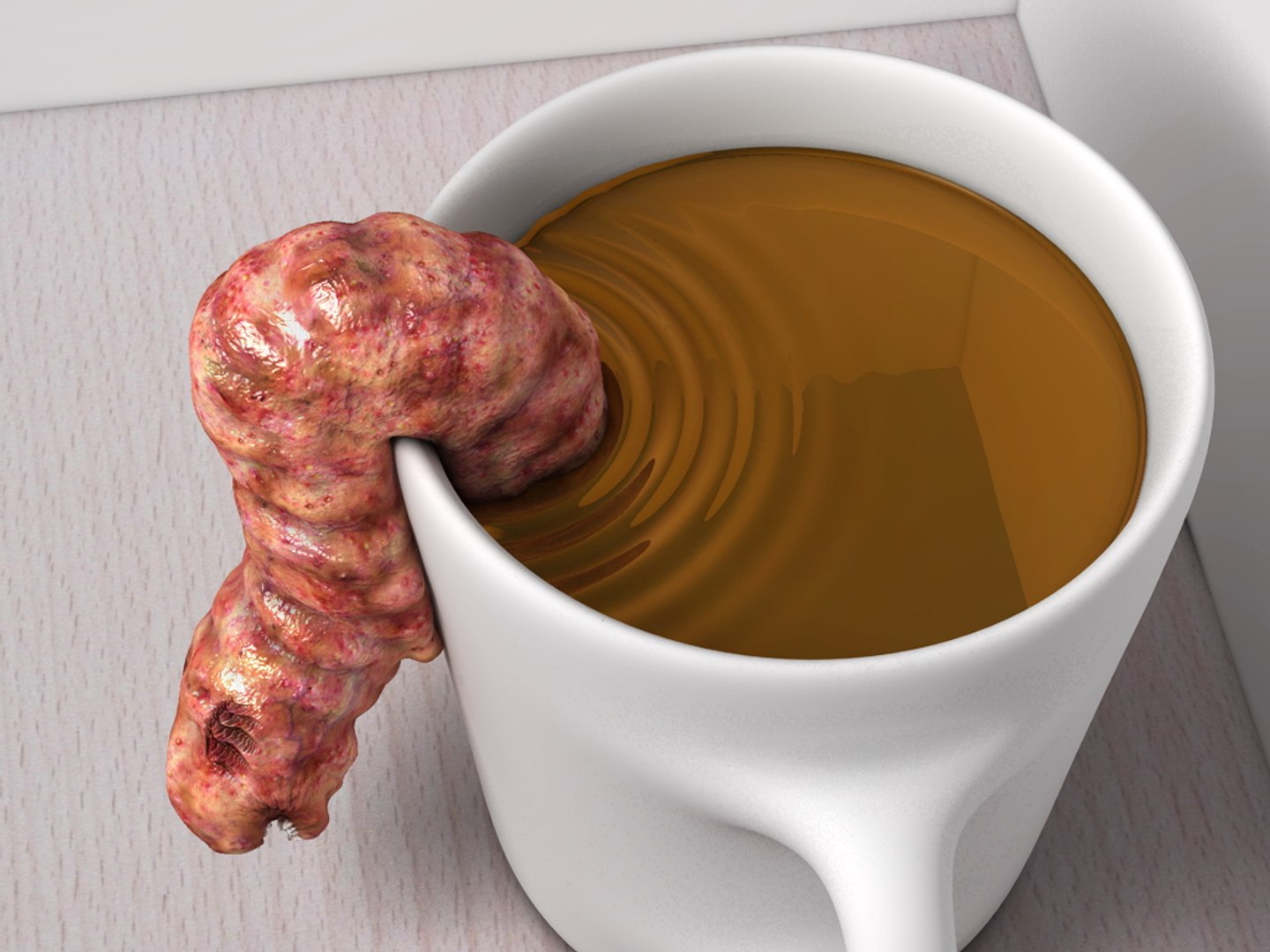 Ugly Coffee Cups Worms 3d C4d