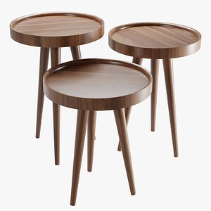 Three piece coffee table 3D