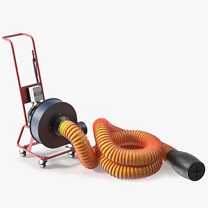 3D Car Exhaust Extractor Rigged for Maya