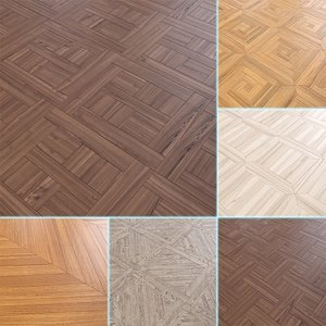Parquet - Laminate - Wooden floor 6 in 1 3D model