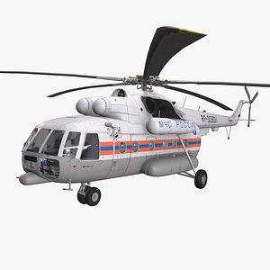3D mi-8mtv russian emercom mi-8 model