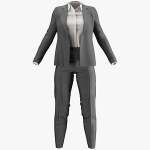 3D Womens Suit 3D Model  - 3dsMax and Marvelous file model