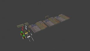 Traffic Pack With Signs 3D model