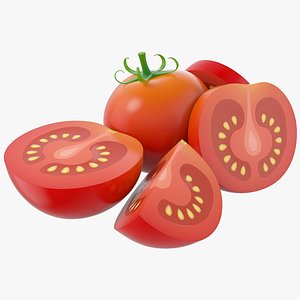 Cartoon Tomato 3D model