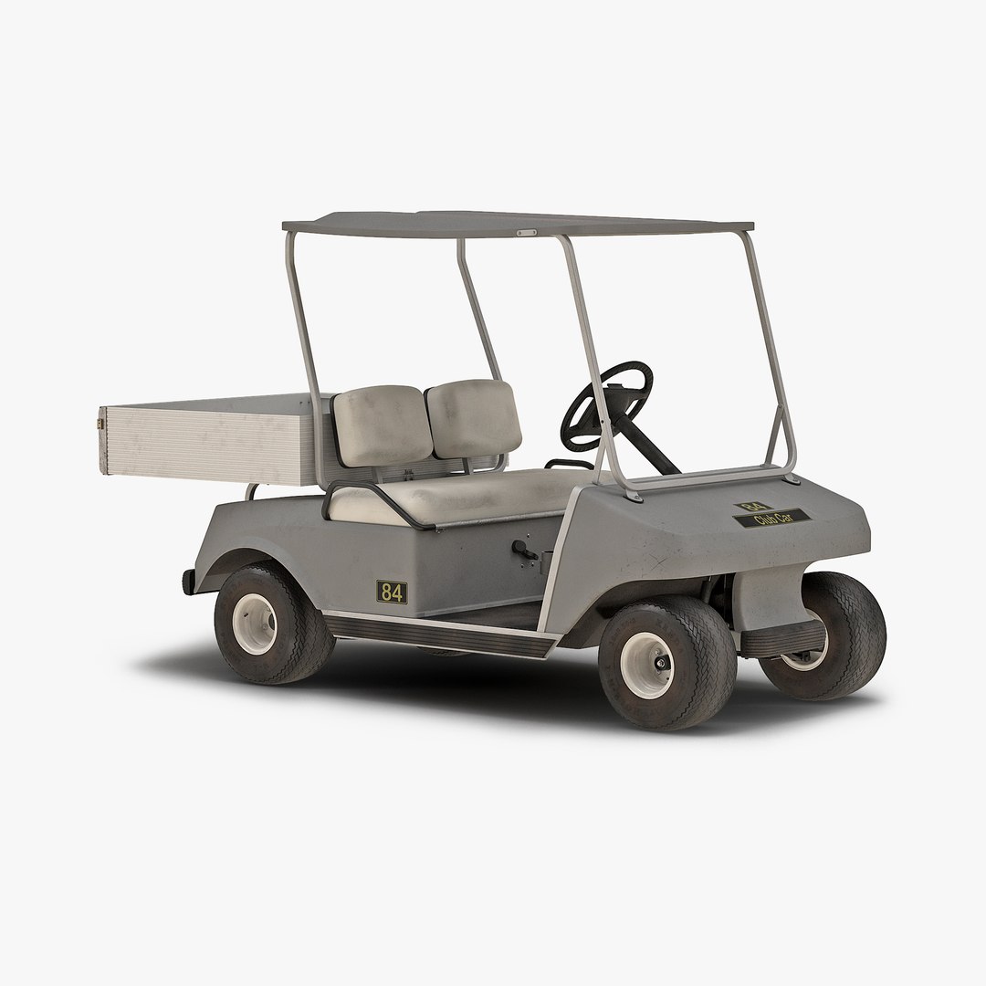 Golf Cart Gray 3D model preview