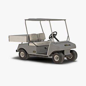 golf cart gray 3d max