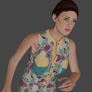 3D Rigged Female Character 26 model