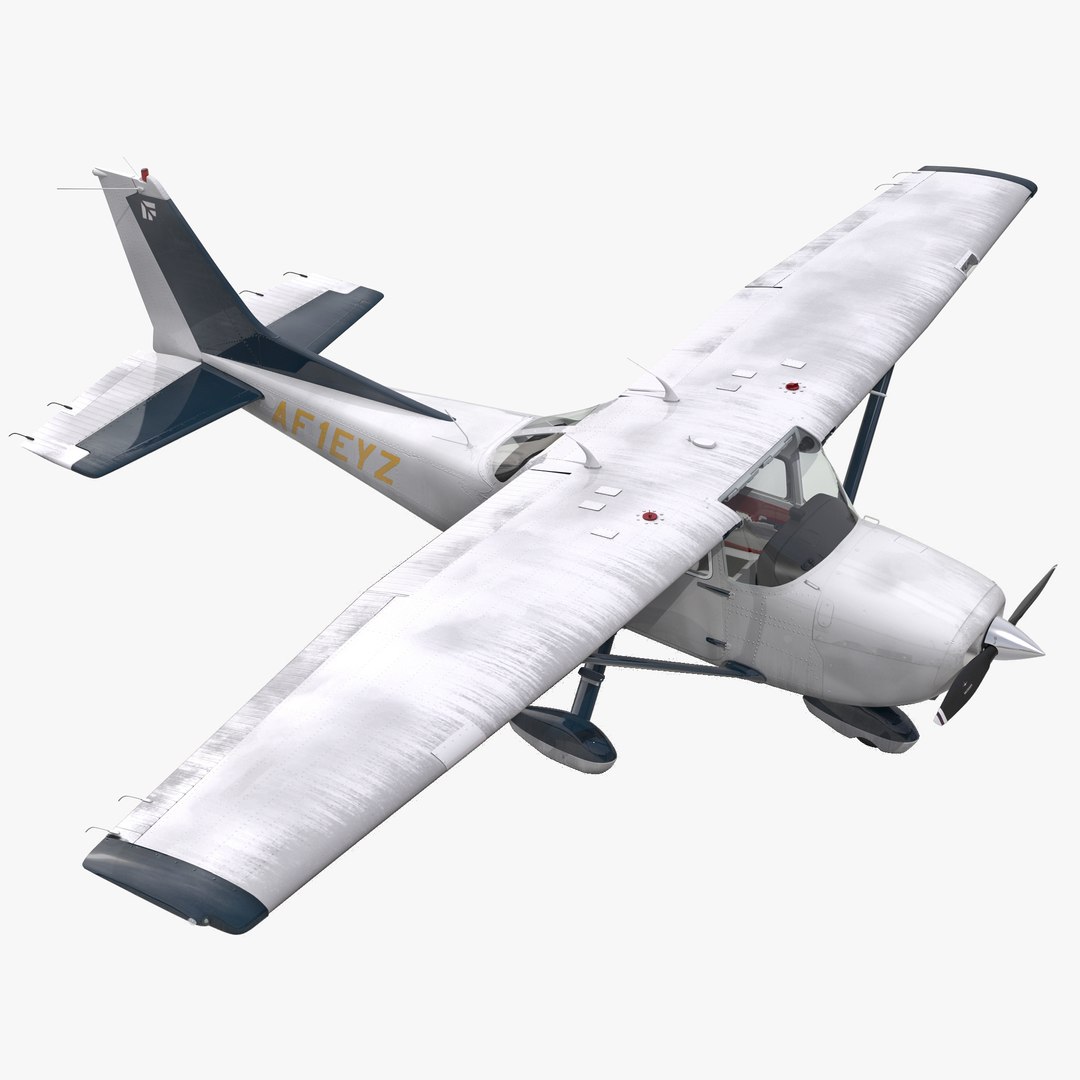 Cessna 172 3D model preview