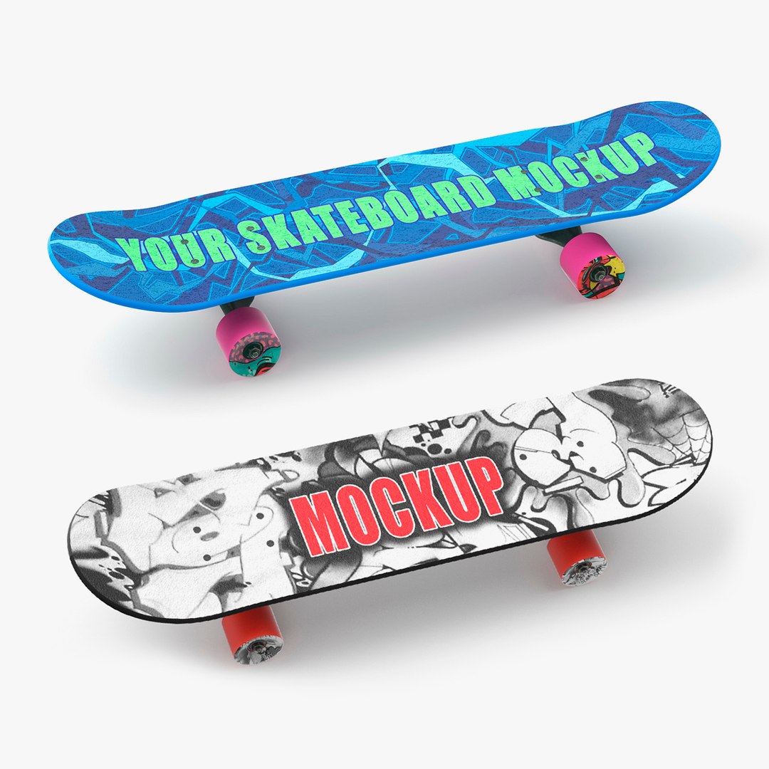 Mockup Classic Skateboards Collection 3D model preview
