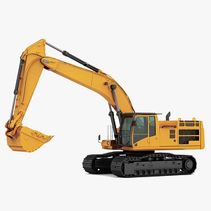 hydraulic excavator 3d max