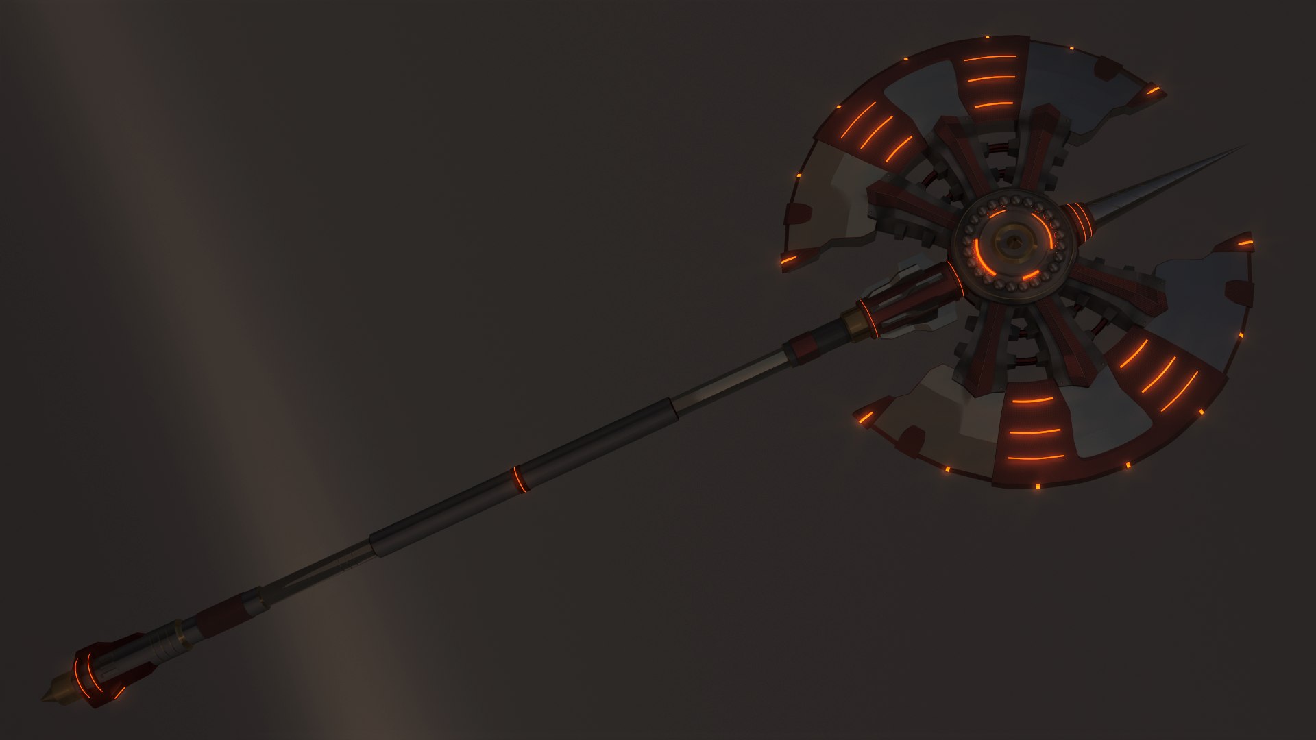 SciFi Double Axe V2 Model TurboSquid 1973733