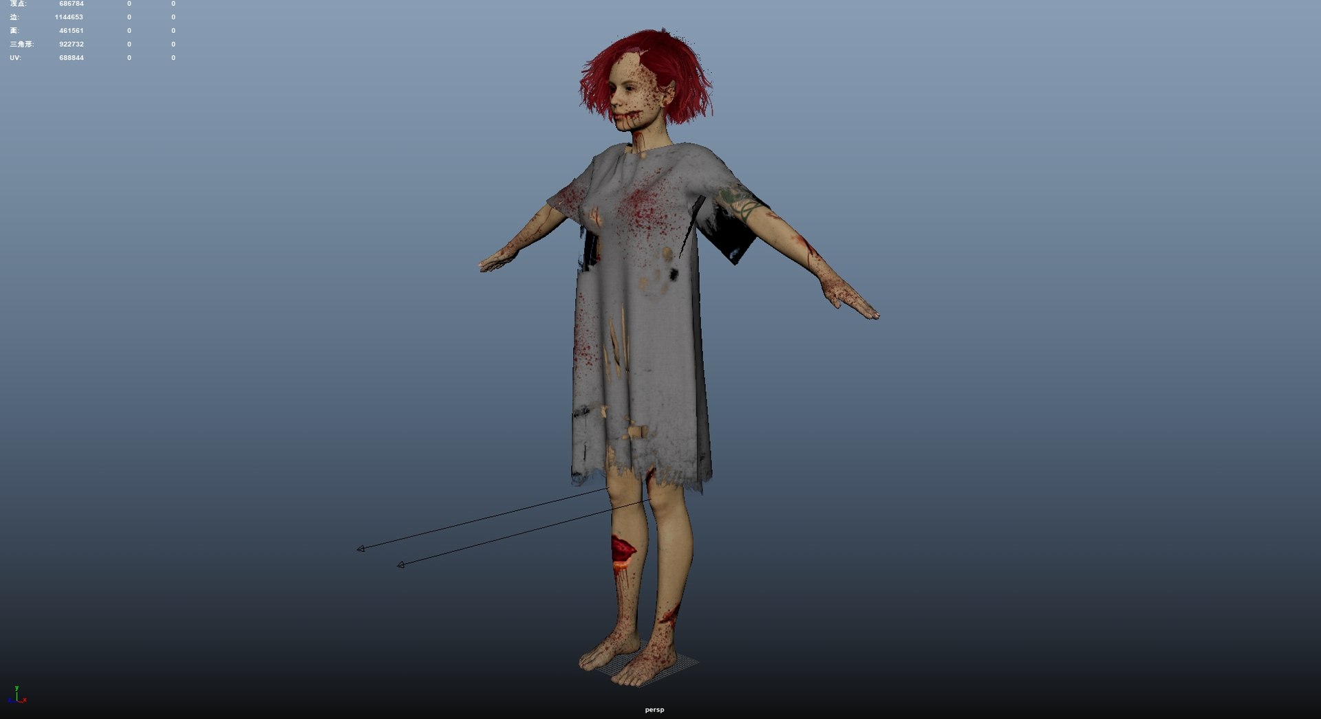 Zombie Rigged Model - TurboSquid 2294477
