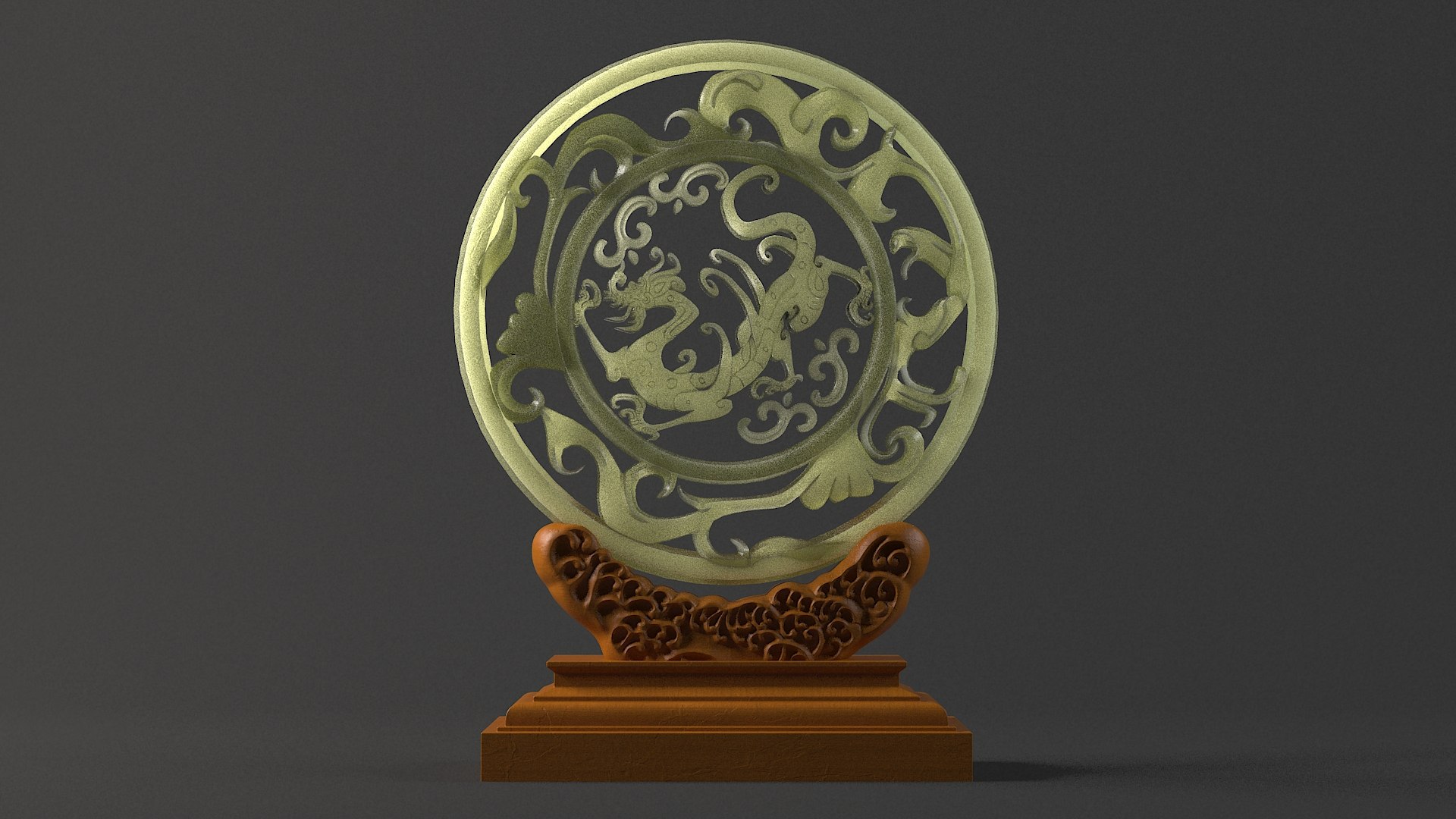 3D Carved Model Jade Seal Panlong Dragons Sculpture - TurboSquid 2235171