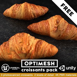 3D pack croissant model