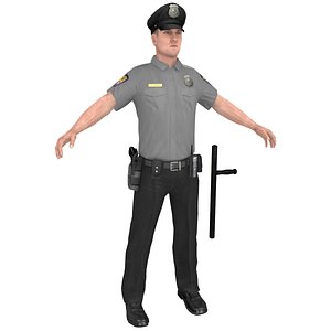 3D police officer model