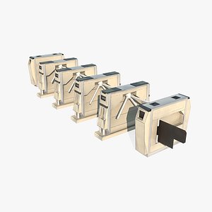 3D Subway entrance ticket checkpoint