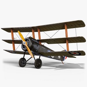 3D plane gameready sopwith model